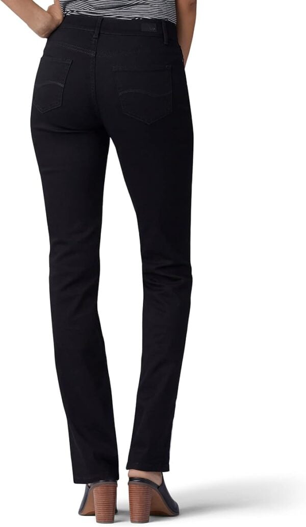 black straight leg jeans