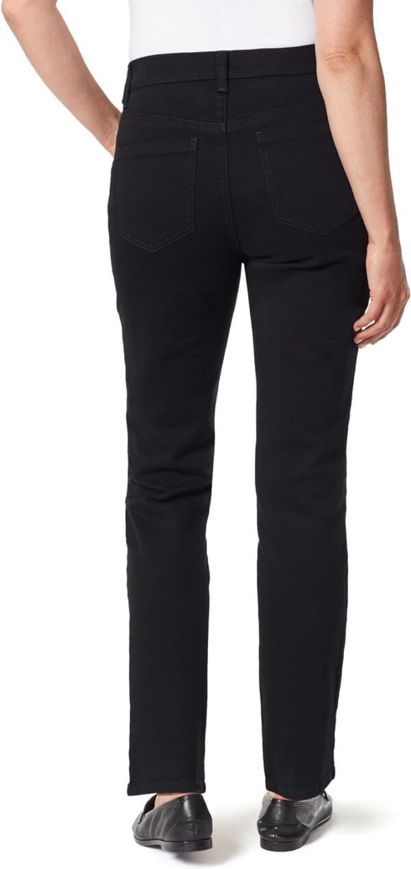 black straight leg jeans