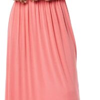 pink short sleeve maxi dress