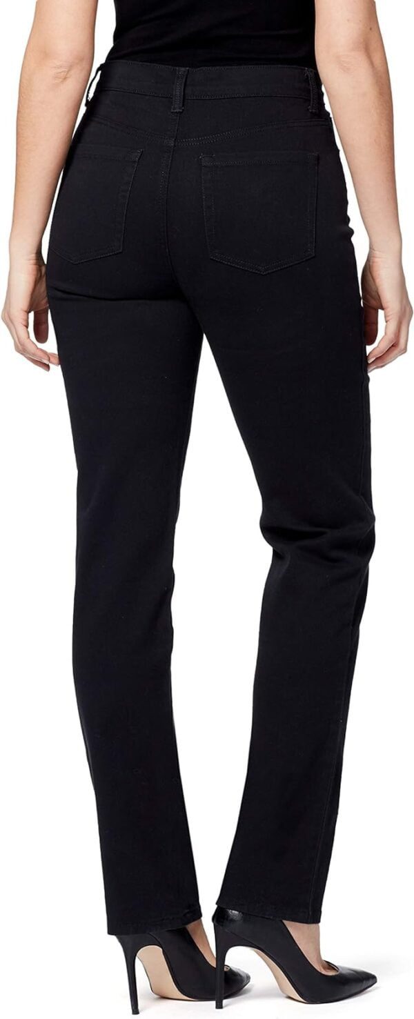 black straight leg jeans