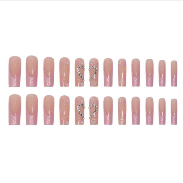 best pink fake nails for Girls 24PCS