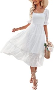 summer puff sleeve dress 