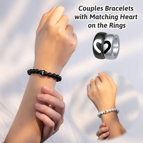 best couple ring bracelets gifts 2 count