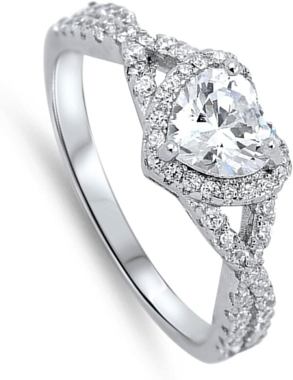 best silver heart promise ring 1