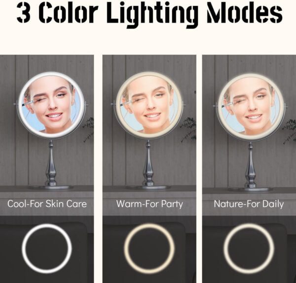 best lighted makeup mirror, 1X/10X