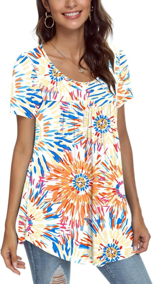 best short sleeve tunic top 1 pc