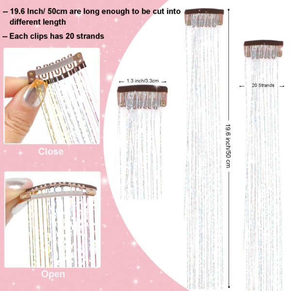 best 12Pcs hair glitter extensions