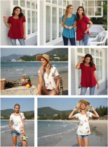 best short sleeve tunic top 1 pc