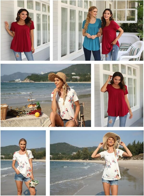 best short sleeve tunic top 1 pc