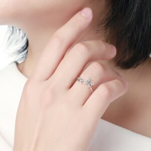 butterfly white ring