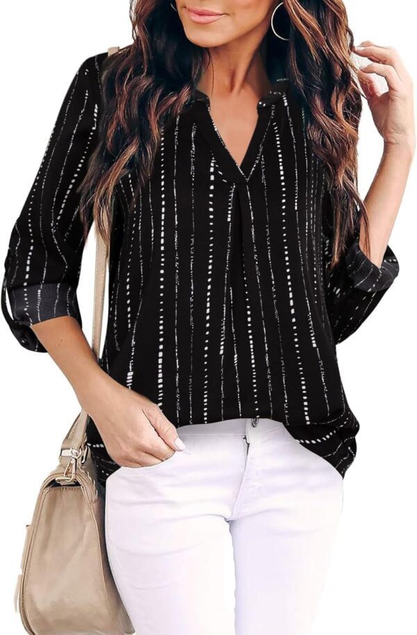 best blouses 3/4 sleeve work shirt