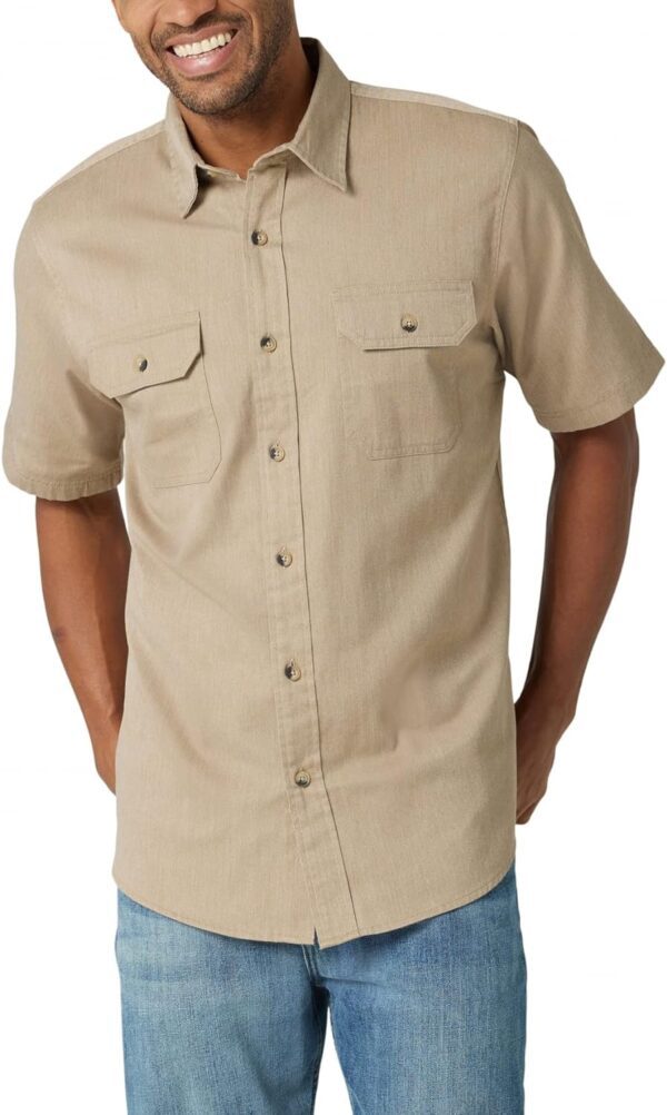 best 1 men short sleeve woven shirt