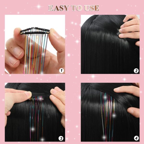 best 12Pcs hair glitter extensions