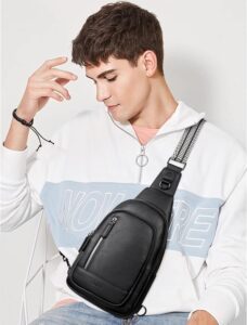 leather sling backpack