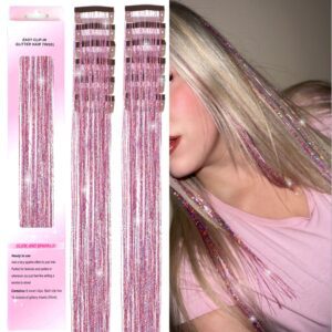 best 12Pcs hair glitter extensions