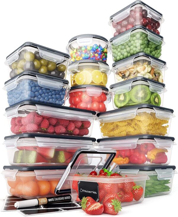 best 32 Piece plastic containers for pantry