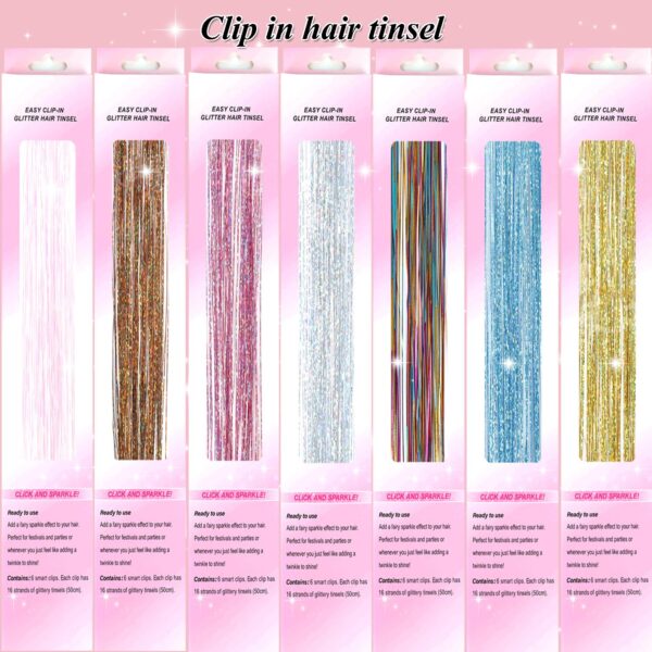 best 12Pcs hair glitter extensions