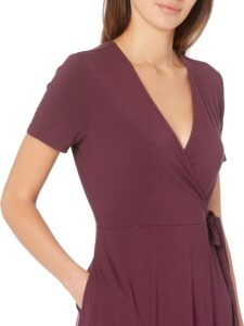 short sleeve wrap dress