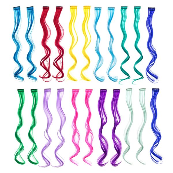 best 22 Pcs colored party hair extensions