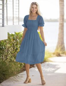 summer puff sleeve dress