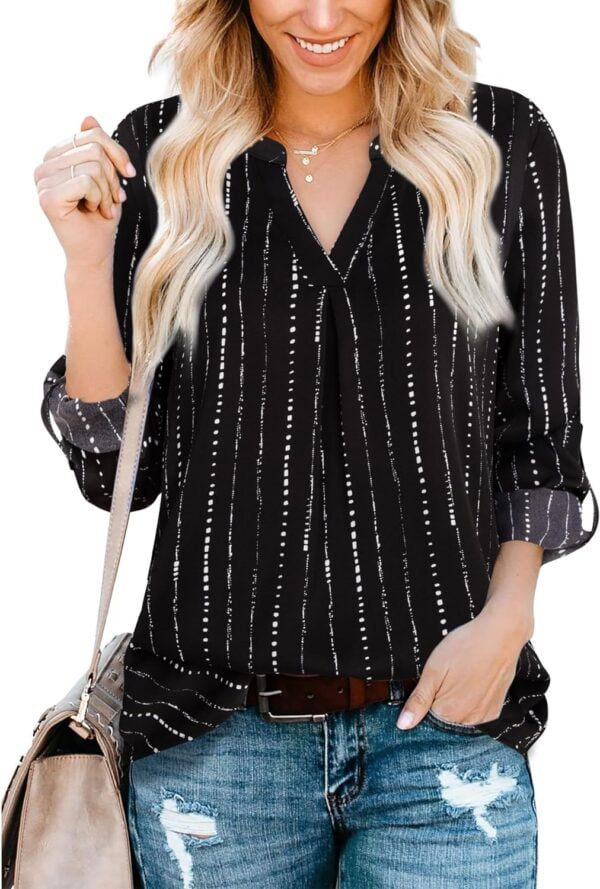 best blouses 3/4 sleeve work shirt