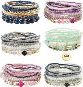 best 6 Sets bead bracelets for women