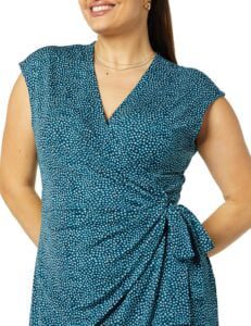 cap sleeve wrap dress