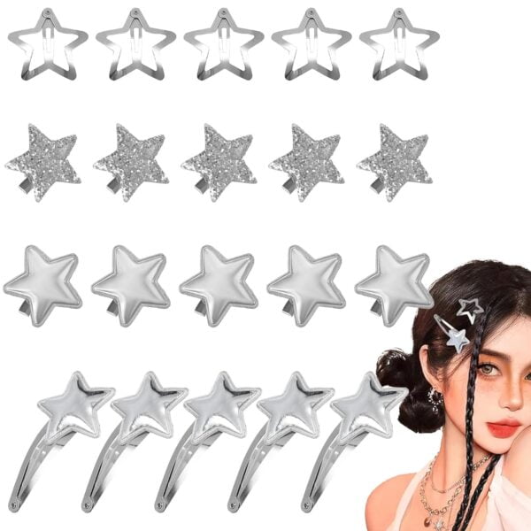 best 20Pcs star hair clips for women